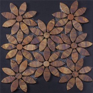 Telha de mosaico retro da flor de parede da cozinha da arte
