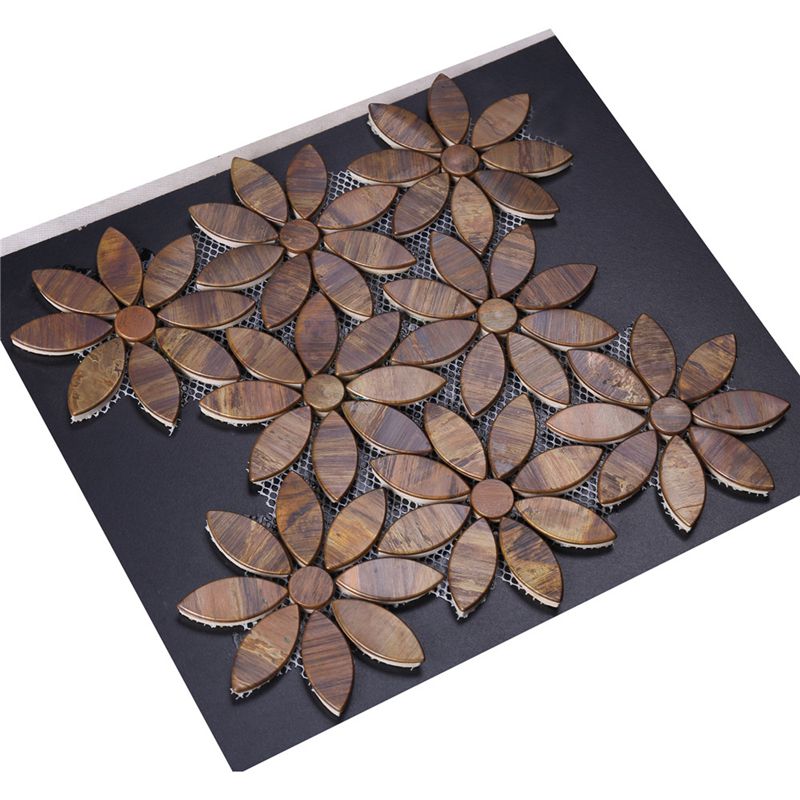 Telha de mosaico retro da flor de parede da cozinha da arte