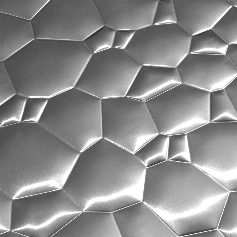 Superfície de prata convexo fora da parede de azulejos decorativos para backsplash