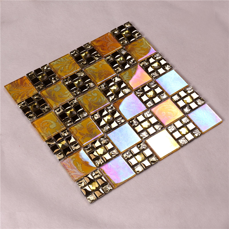 Telhas de vidro iridescentes da associação do mosaico do preço competitivo HDT15