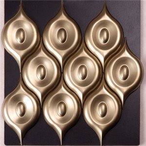 Enchanted Gold Metal 3D Pattern Telhas Decorativas