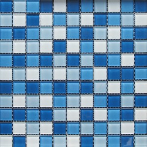 Azul barato da telha da piscina do mosaico do vidro de cristal do preço do competidor