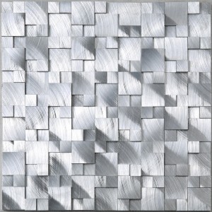 Telha de mosaico quadrada do metal da liga de alumínio da parede 3D da decoração da cafetaria do hotel