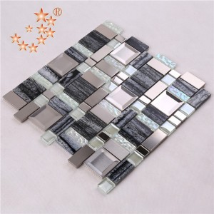 AE48 Material de Construção de Aço Inoxidável Resina Mix Cristal Mosaico TIle Casa Decoração Paredes
