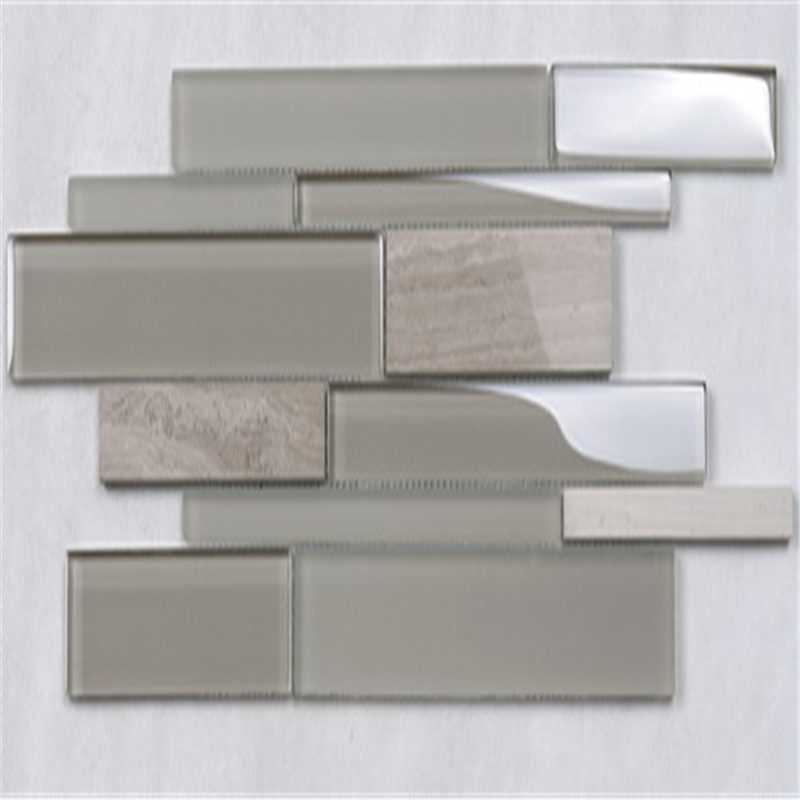 Telha cerâmica da parede de Backsplash do vidro decorativo moderno da cozinha da tira HSD132